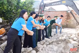 Khởi công làm nhà kiên cố cho phụ nữ nghèo ở Lộc Hà