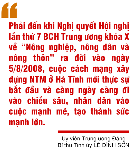 Nông thôn mới Hà Tĩnh – mới từ ý Đảng, lòng dân (Bài 2): Đảng bộ Hà Tĩnh: “Giấc mơ tam nông” và quyết sách “đi đầu, bước trước” ảnh 7 Nông thôn mới Hà Tĩnh – mới từ ý Đảng, lòng dân (Bài 2): Đảng bộ Hà Tĩnh: “Giấc mơ tam nông” và quyết sách “đi đầu, bước trước”