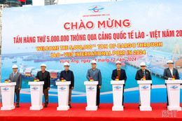 Cảng quốc tế Lào - Việt đón nhận tấn hàng thứ 5 triệu trong năm 2024