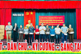 Phường Hoành Sơn huy động hơn 1 tỷ đồng xã hội hóa hỗ trợ các hộ khó khăn