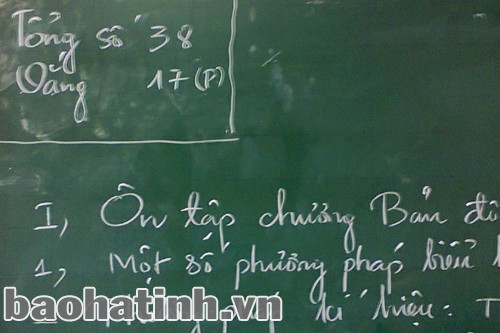 Đầu giờ lớp đã thiếu gần nửa học sinh