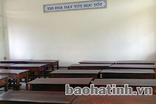 Giữa giờ lớp đã hết học sinh