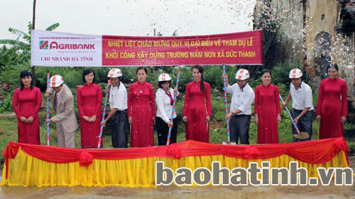 Động thổ xây dựng trường mầm non Đức Thanh