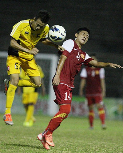 U19 Việt Nam dễ dàng dội mưa gôn vào lưới Brunei. Ảnh: Đức Đồng.