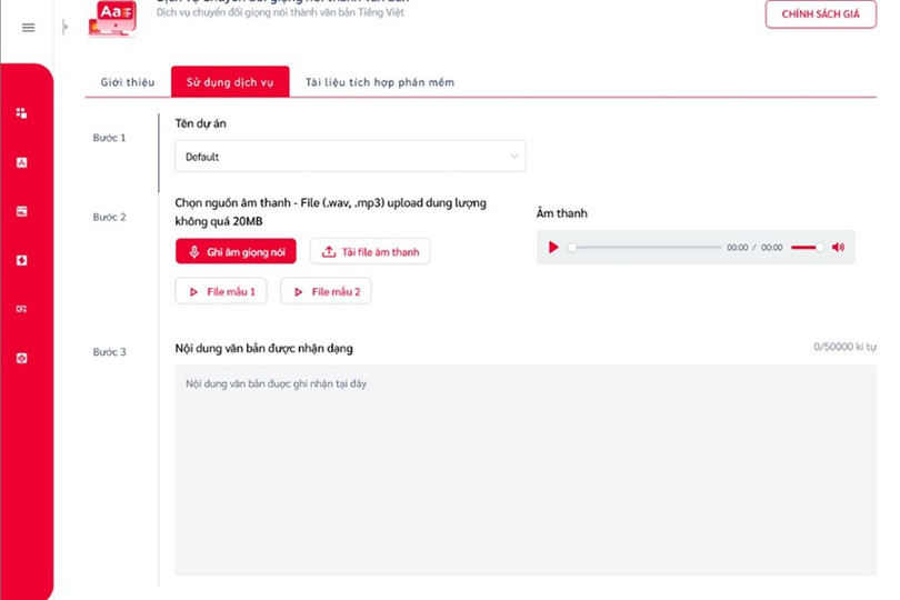 Giao diện dễ sử dụng của dịch vụ Speech to Text của Viettel AI chuyen-giong-noi-3.jpg