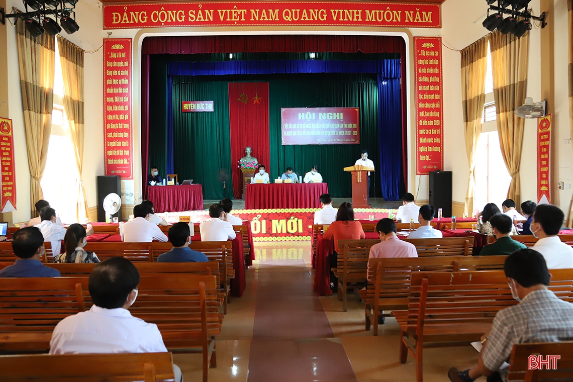 14 ứng cử viên đại biểu HĐNĐ Hà Tĩnh, HĐND Đức Thọ tiếp xúc cử tri