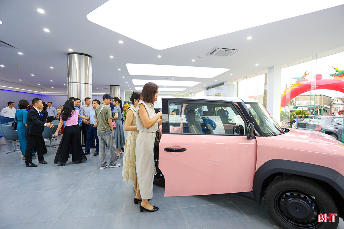 Mẫu VF 3 với thiết kế độc đáo, linh hoạt thu hút sự quan tâm của đông đảo người dân. Xe có tầm hoạt động 210 km/1 lần sạc, môtơ cho công suất 43 mã lực.