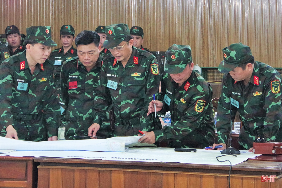 Bộ CHQS Hà Tĩnh hoàn thành diễn tập chỉ huy – tham mưu 1 bên 2 cấp