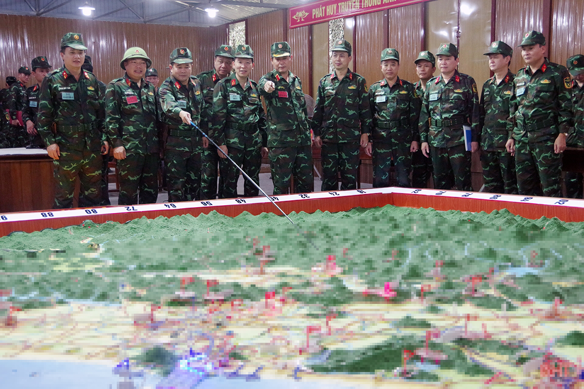 Bộ CHQS Hà Tĩnh hoàn thành diễn tập chỉ huy – tham mưu 1 bên 2 cấp