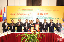 Các doanh nghiệp Hà Tĩnh ký hợp tác với Công ty Viễn thông Lào – Asia