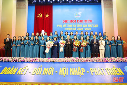 Bà Nguyễn Thị Lệ Hà tái cử chức Chủ tịch Hội LHPN tỉnh 