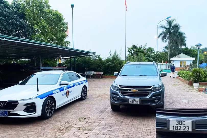 Dán băng dính, sửa biển số để “né” camera, một tài xế Hà Tĩnh bị xử phạt