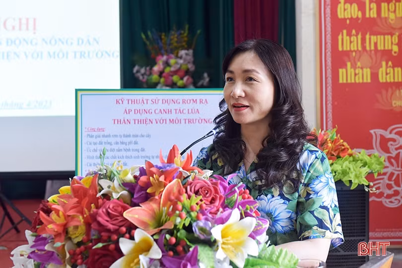 Nhân rộng diện tích canh tác lúa thân thiện với môi trường ở Hà Tĩnh