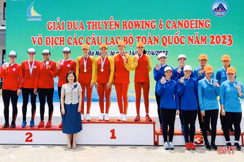 Rowing Hà Tĩnh nhất toàn đoàn tại giải đua thuyền Rowing và Canoeing
