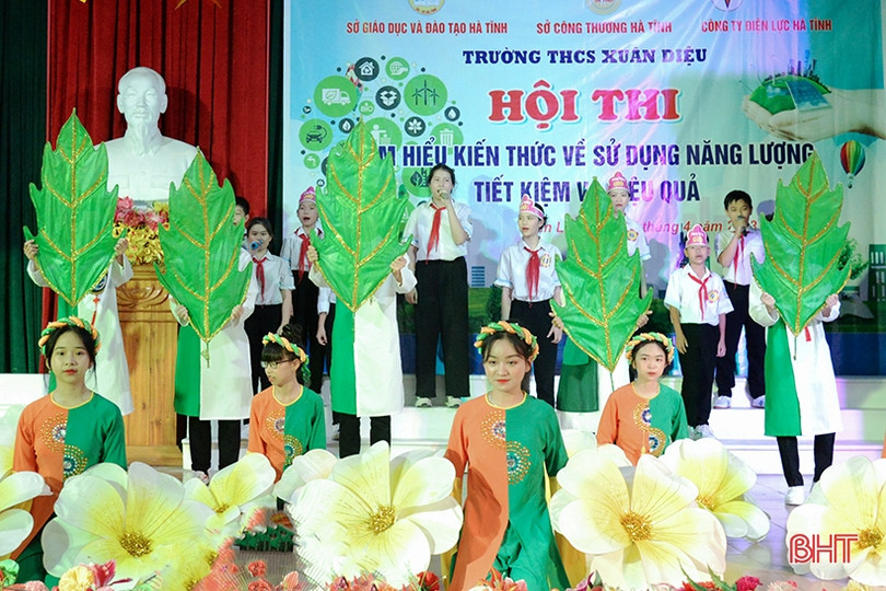 Học sinh Can Lộc sôi nổi tìm hiểu kiến thức sử dụng năng lượng