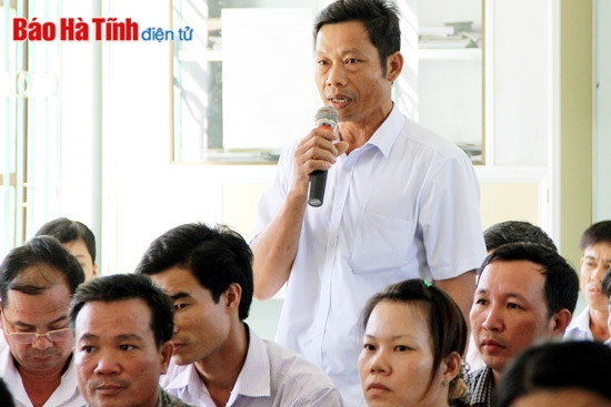 Cử tri thôn Hợp Đức (xã Hương Minh): Việc thi công các hạng mục Dự án Ngàn Trươi như hiện nay sẽ ảnh hưởng đến dòng chảy và có nguy cơ gây ngập úng, mất an toàn cao trong mùa mưa lũ sắp tới....