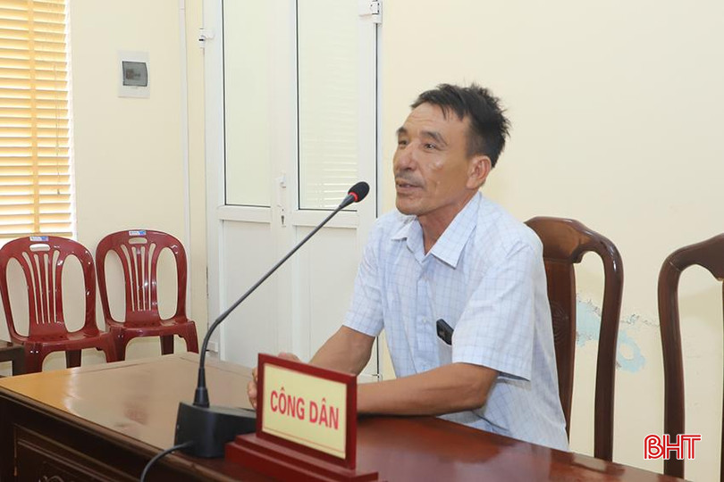 Ông Lê Thanh Tam kiến nghị liên quan đến giao khoán đất nông nghiệp. ong tam.jpg