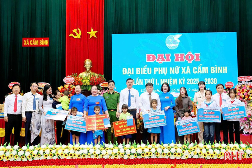 ក្រុមហ៊ុន Tinh Chuong Company Limited ឧបត្ថម្ភកុមារកំព្រានៅសមាជស្ត្រីឃុំ Cam Binh អាណត្តិ 2025 - 2030។ bqbht_br_1.jpg