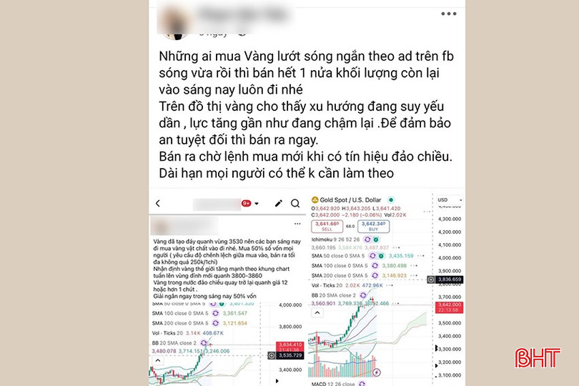 Trên mạng xã hội xuất hiện các kênh tự xưng là "chuyên gia" phân tích, hướng dẫn đầu tư vàng. bqbht_br_z7047448797882-32e39e9bd109ffaae16cf8642442ce5e.jpg