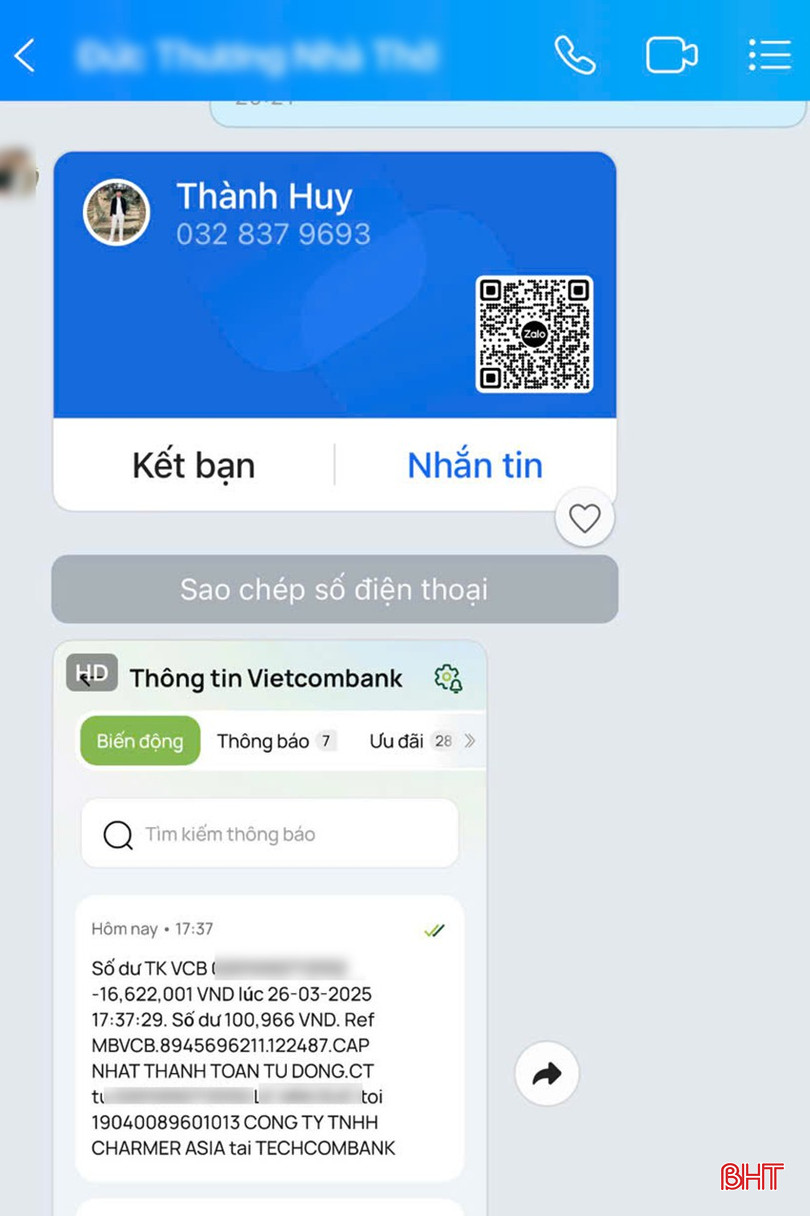 Ông L.V.Đ bị mất hơn 16 triệu đồng trong tài khoản sau khi làm theo hướng dẫn của đối tượng giả mạo nhân viên điện lực. bqbht_br_z6445155177796-d98917c5270b52a6886586c71505b0d4.jpg