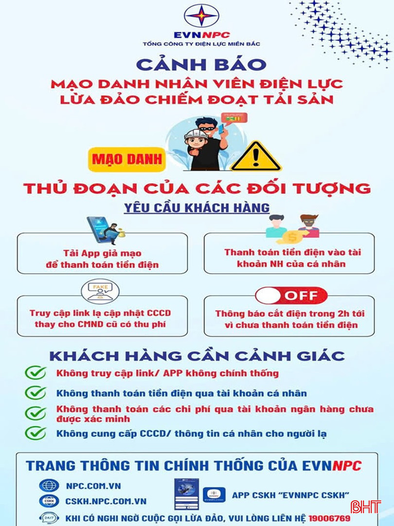 Ngành điện khuyến cáo khách hàng cảnh giác để không "sập bẫy" các đối tượng lừa đảo. bqbht_br_z6449563046339-70d99aabab5b7ba1c5e07042260f1629.jpg