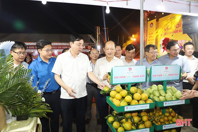 Ngay sau lễ khai mạc, các đại biểu tham quan các gian trưng bày tại lễ hội. bqbht_br_4.jpg