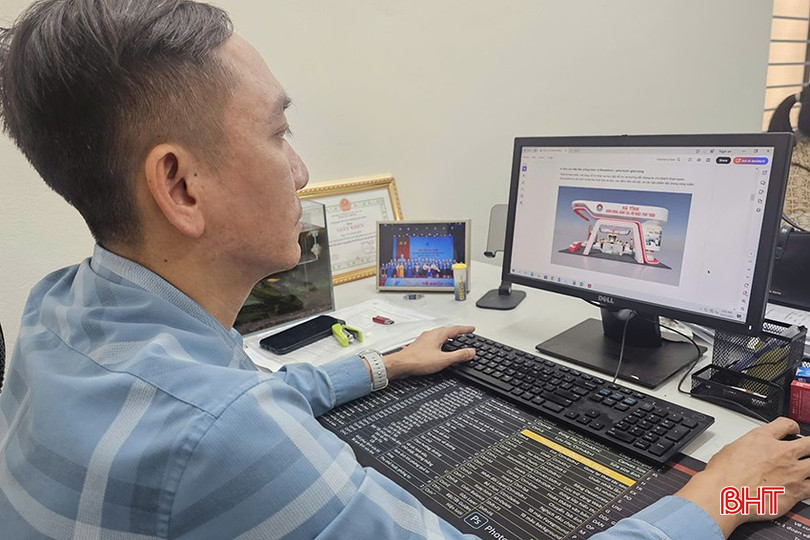 Để xây dựng gian hàng, Sở Công thương đã phối hợp với đơn vị tư vấn hoàn thiện hồ thiết kế, đôn đốc thi công để đảm bảo tiến độ của ban tổ chức hội chợ. bqbht_br_1.jpg