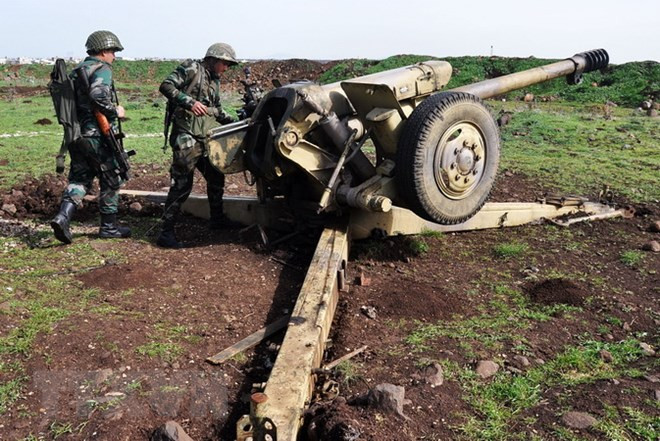 quan doi syria tien ve phia nam thu do sau khi giai phong douma