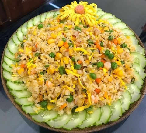 lam com rang thap cam cho bua sang hap dan