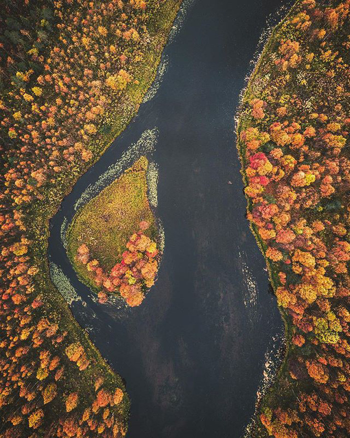dao mua phan lan dep me hon nhin tu tren cao