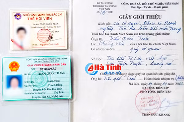 ha tinh de nghi xu ly nguoi mao danh phong vien de hoat dong bao chi