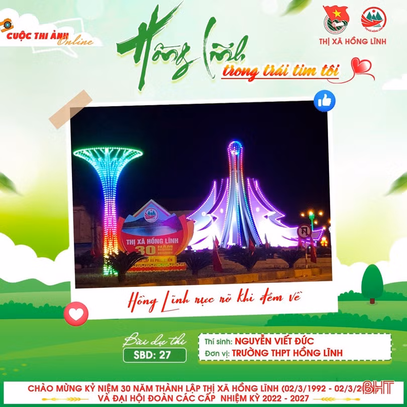 11 tác phẩm đạt giải Cuộc thi ảnh trực tuyến “Hồng Lĩnh trong trái tim tôi”