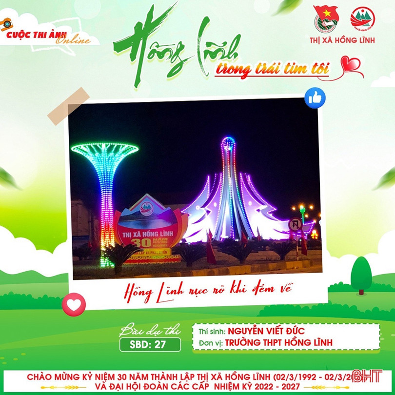 11 tác phẩm đạt giải Cuộc thi ảnh trực tuyến “Hồng Lĩnh trong trái tim tôi”