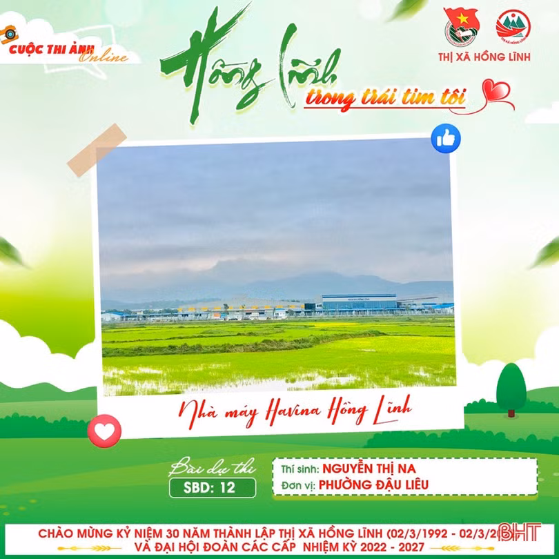 11 tác phẩm đạt giải Cuộc thi ảnh trực tuyến “Hồng Lĩnh trong trái tim tôi”