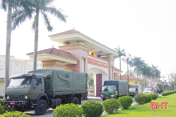 LLVT Hà Tĩnh luyện tập các phương án hành quân ra khu sơ tán