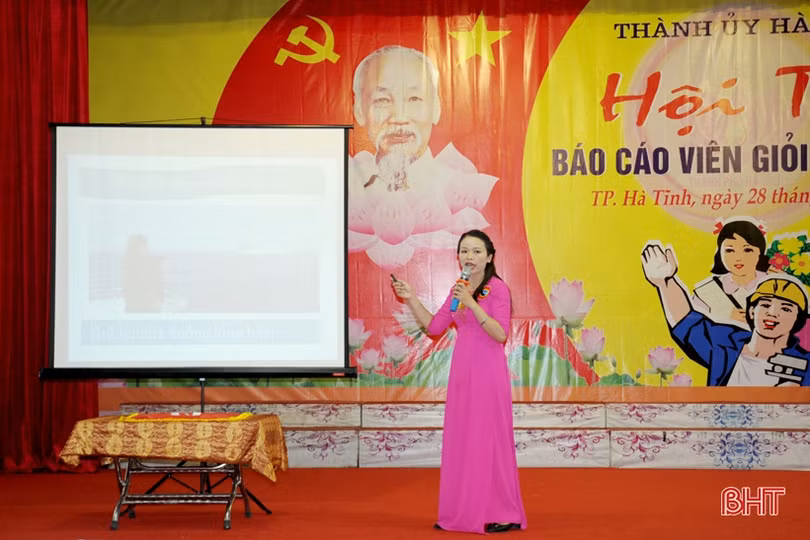 14 thí sinh tham dự hội thi báo cáo viên Thành ủy Hà Tĩnh