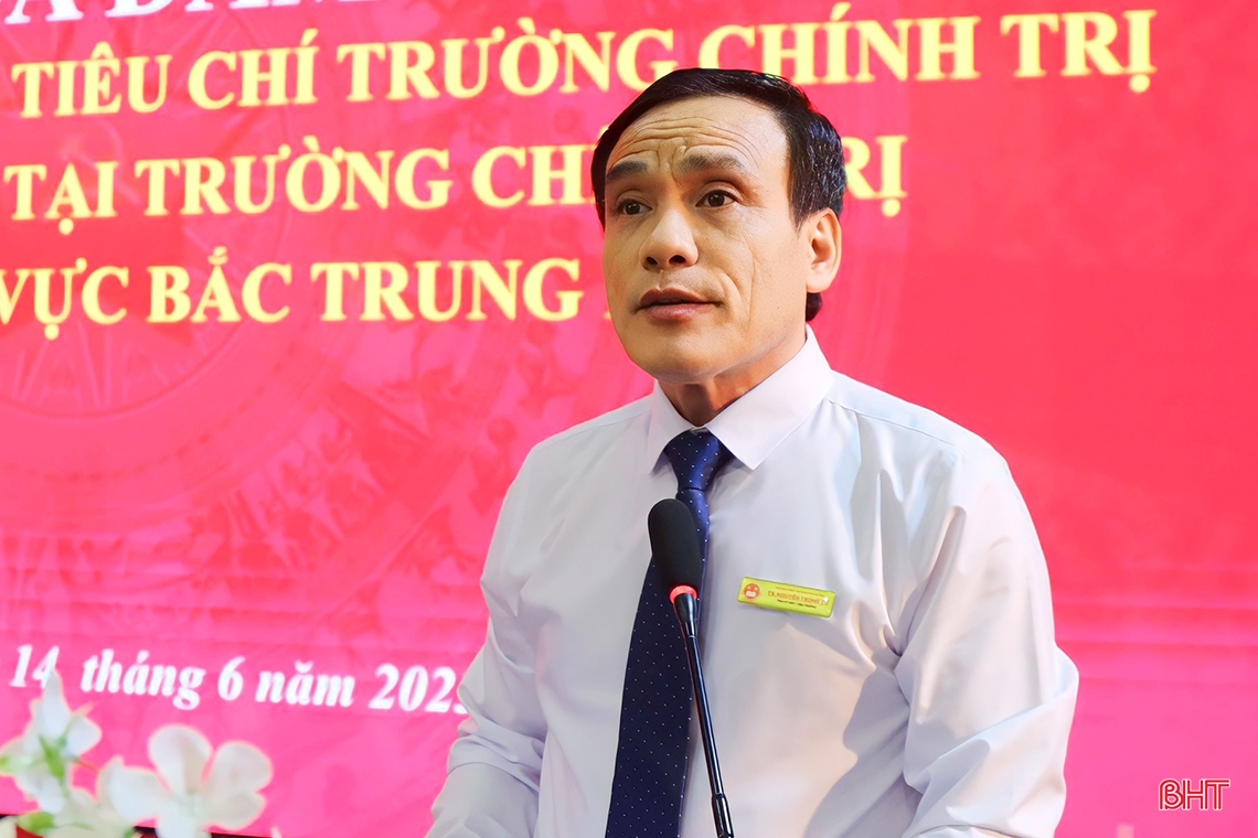 Trường Chính trị Trần Phú Hà Tĩnh đạt 44/56 tiêu chí chuẩn mức 1