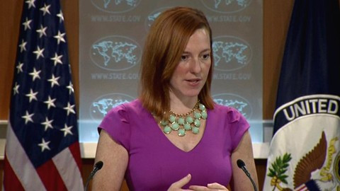 Bà Jen Psaki, phát ngôn viên Bộ Ngoại giao Mỹ (Ảnh: BBC)