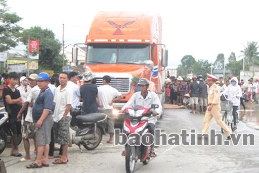 Hiện trường vụ tai nạn.