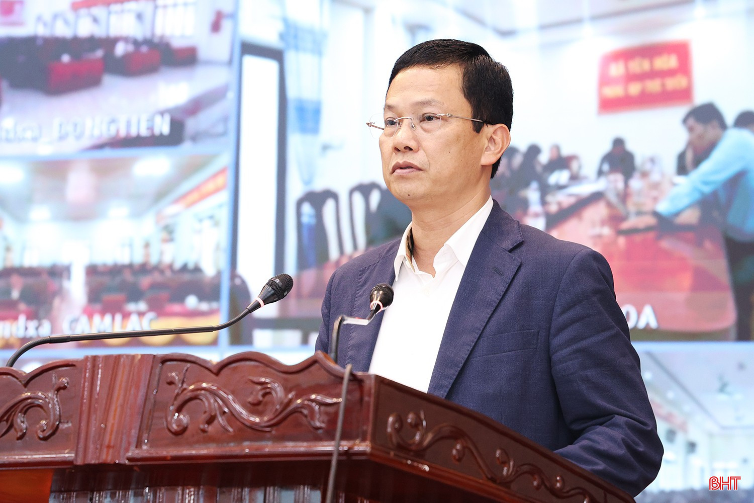 Ông Nguyễn Trọng Hiếu - Giám đốc Sở Tài chính Hà Tĩnh trình bày chương trình hành động.