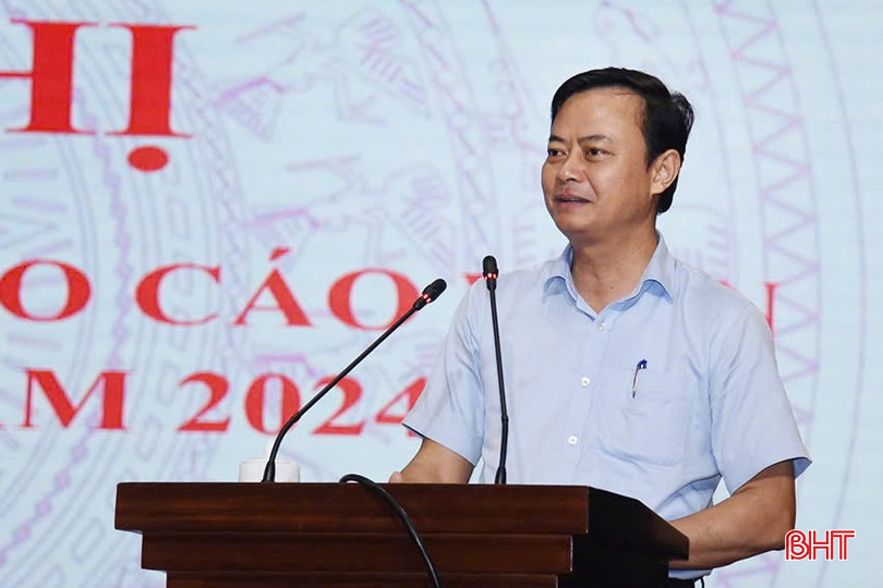 Trưởng ban Tuyên giáo Tỉnh ủy Hà Văn Hùng phát biểu chỉ đạo hội nghị.