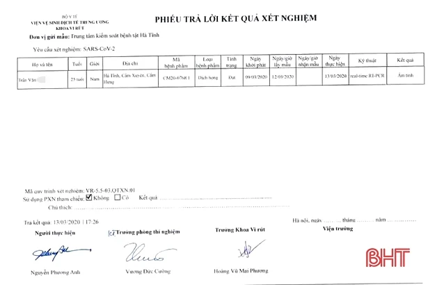 Du học sinh Hà Tĩnh từ Nhật về, cách ly tại BVĐK Cẩm Xuyên âm tính Covid-19