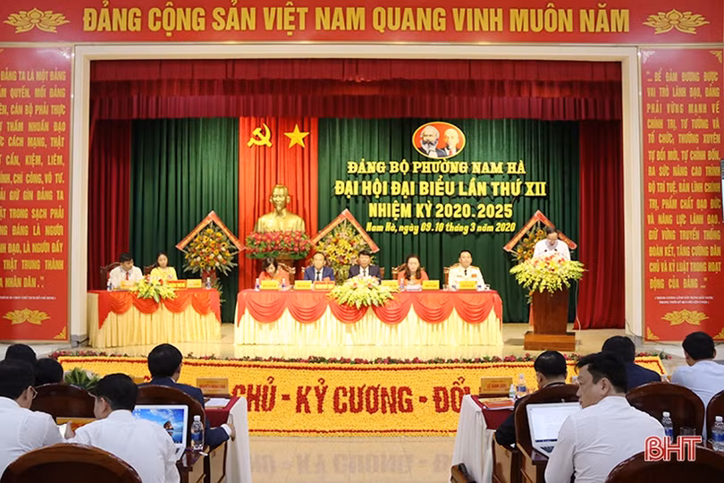 Đại hội Đảng bộ phường Nam Hà trực tiếp bầu Bí thư cấp ủy: Đồng chí Nguyễn Hồng Lĩnh 100% số phiếu