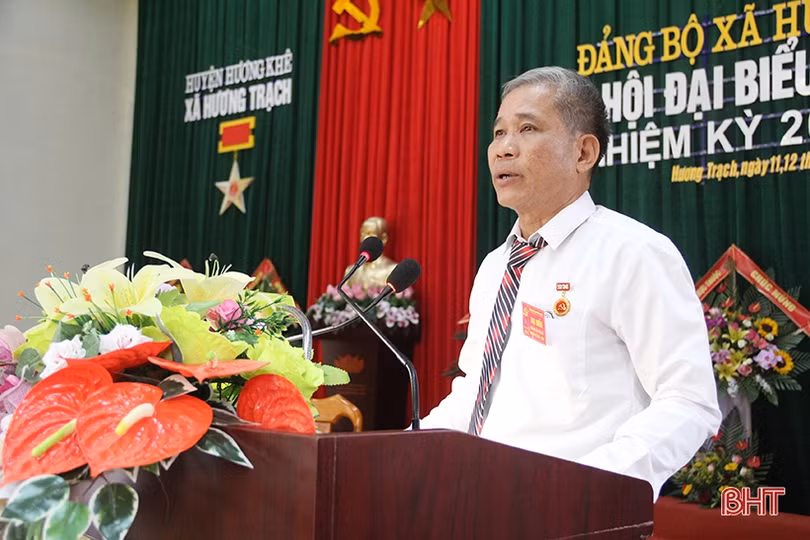 Đại hội Đảng bộ xã Hương Trạch bầu trực tiếp bí thư: Ông Cao Viết Hòa trúng cử với 100% số phiếu