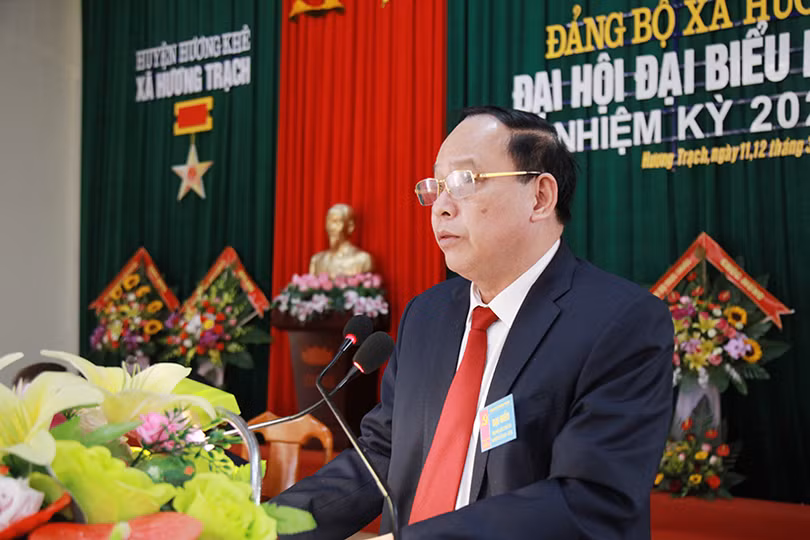 Đại hội Đảng bộ xã Hương Trạch bầu trực tiếp bí thư: Ông Cao Viết Hòa trúng cử với 100% số phiếu