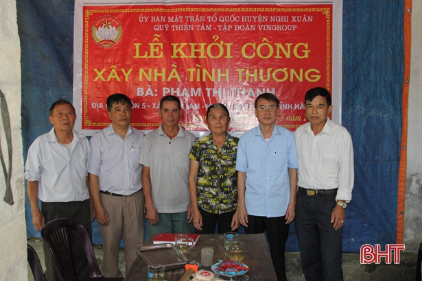 Hỗ trợ 180 triệu đồng xây nhà tình thương cho hộ cận nghèo ở Nghi Xuân