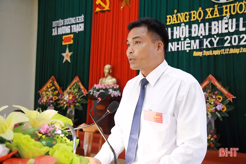 Đại hội Đảng bộ xã Hương Trạch bầu trực tiếp bí thư: Ông Cao Viết Hòa trúng cử với 100% số phiếu