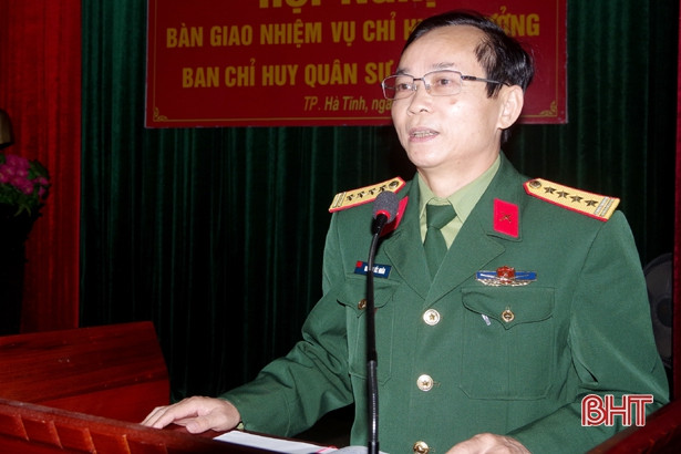 Trung tá Nguyễn Tiến Anh làm Chỉ huy trưởng Ban CHQS thành phố Hà Tĩnh