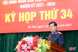 Kỳ họp thứ 34 HĐND tỉnh Hà Tĩnh tiếp tục chất vấn và tiến hành phiên bế mạc