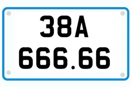 Biển số xe siêu đẹp Hà Tĩnh 38A-666.66 lên sàn đấu giá